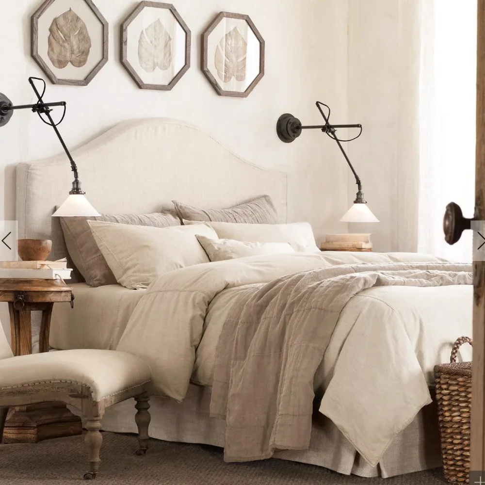 Restoration Hardware Chambray Duvet King in the color fog